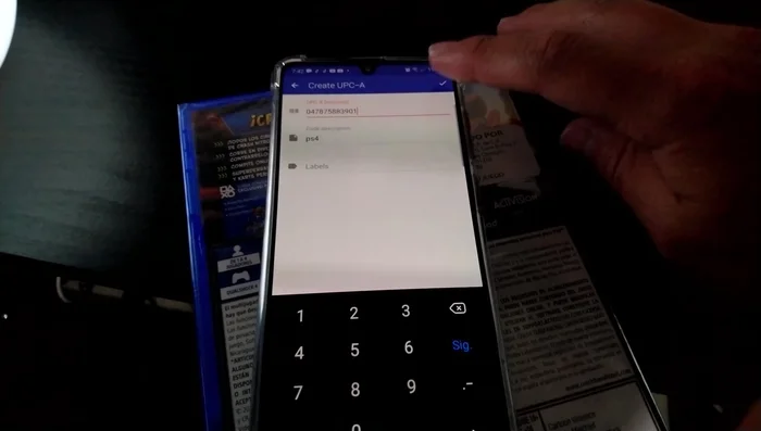 Dar clic en la palomita para generar el código de barras.