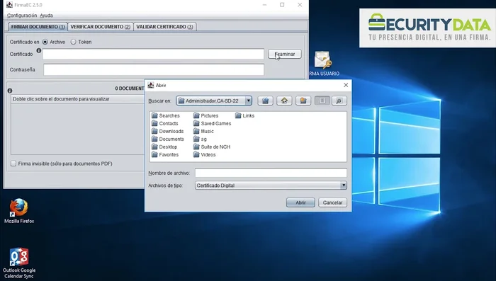 Introducir la clave de la firma electrónica.