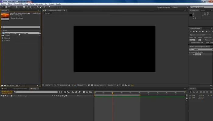 Importar una imagen de fondo, escalarla (tecla S) y ajustarla al espacio de trabajo.