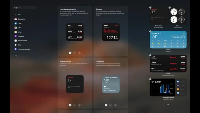 Gestionar Widgets: Haz clic en 'Editar widgets' para agregar, eliminar o reordenar widgets en el Centro de Notificaciones.