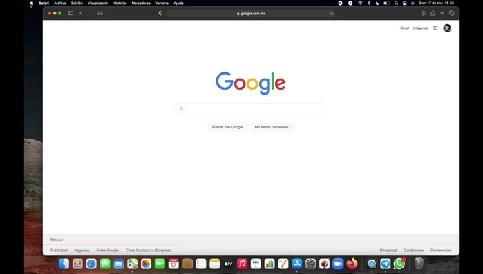 Utilizar el Menú Apple: Haz clic en el icono del menú Apple (manzana) para acceder a opciones como preferencias del sistema, reiniciar, apagar, etc.