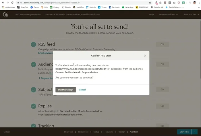 Activa la campaña automatizada para que se envíe en la fecha y hora especificada.