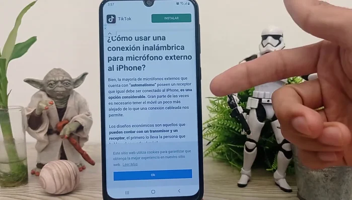 Empareja el micrófono con tu iPhone.