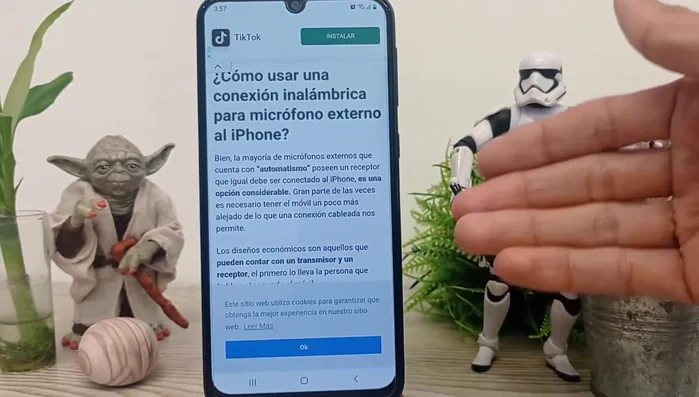 Empareja el micrófono con tu iPhone.