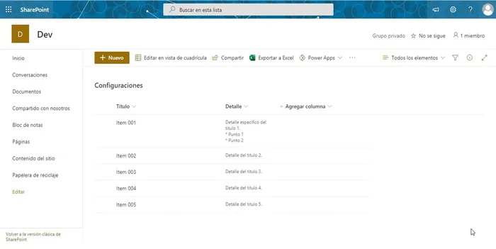 Seleccionar la opción 'Configuración de versiones'.