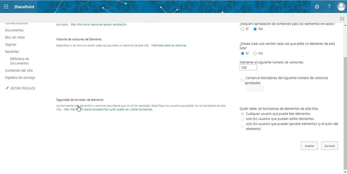 Aceptar los cambios.