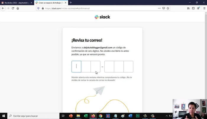 Revisa tu correo electrónico para verificar tu cuenta con el código recibido.
