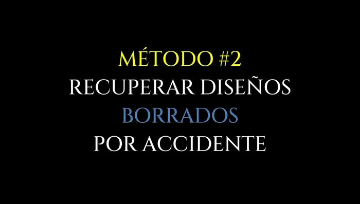 Busca el diseño restaurado en 'Proyectos' y 'Todo'.