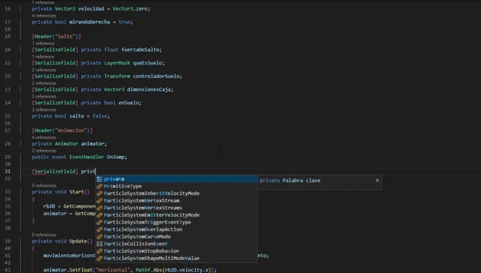 Asignar el objeto 'Partículas' al espacio reservado en el script del jugador.