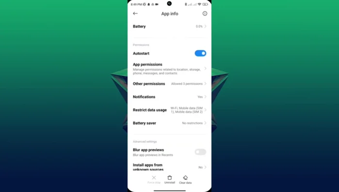 Pulsa 'Borrar datos' y luego 'Borrar todos los datos'.