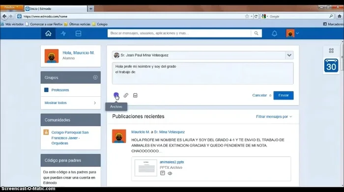 Esperar a que el archivo cargue.