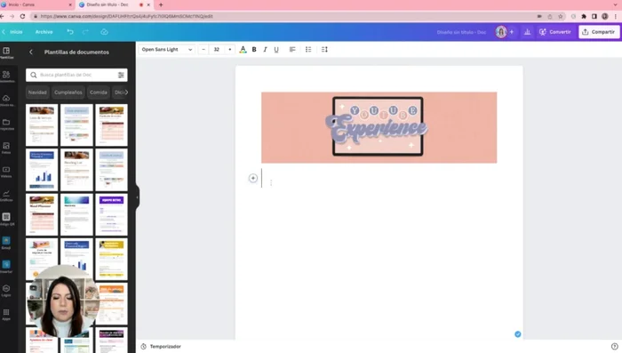 Agregar títulos, subtítulos y texto al cuerpo del documento usando las opciones de formato de Canva.