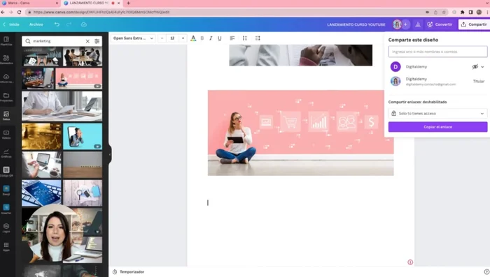 Compartir el documento con otros usuarios para trabajo colaborativo.