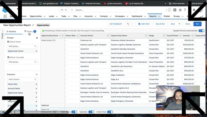 Eliminar los campos innecesarios del esquema (ej: Fiscal Pilot y Credit Dates).
