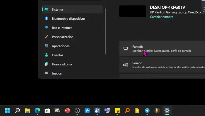 Entra en "Configuración de gráficos predeterminados"