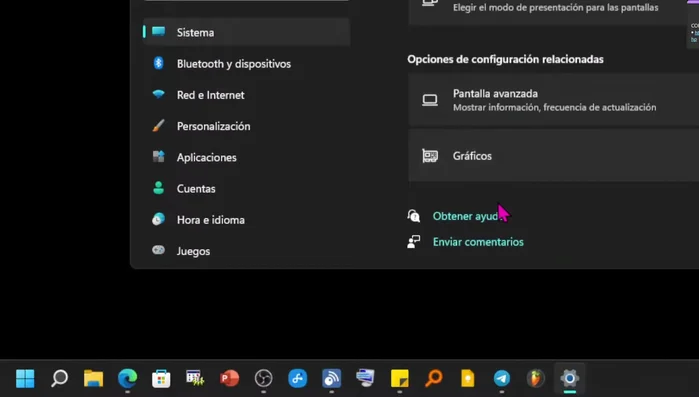 Entra en "Configuración de gráficos predeterminados"
