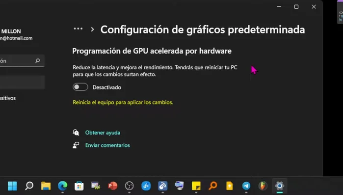 Reinicia tu PC para aplicar los cambios.