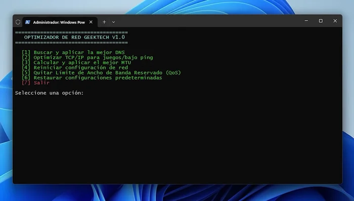 Seleccionar el adaptador de red activo (167.76 segundos)