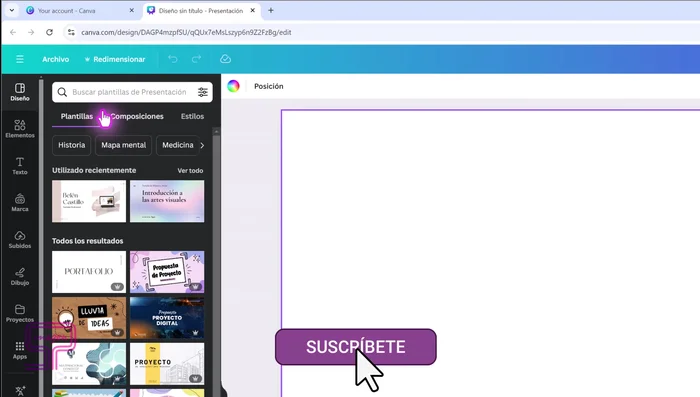 Actualiza la página (F5) para que aparezca la lupa con estrella.