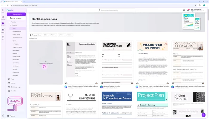 Copia el texto de tu presentación en el documento de Canva.