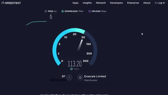 Realiza una nueva prueba de velocidad.