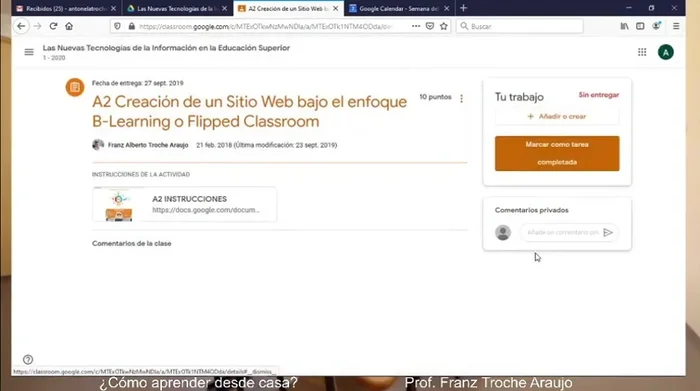 Revisa la calificación y los comentarios del profesor en la tarea entregada. Interactúa con él para aclarar dudas o solicitar retroalimentación.