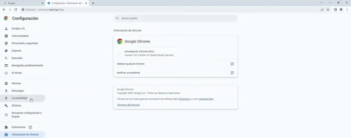 Buscar y aplicar las actualizaciones disponibles.