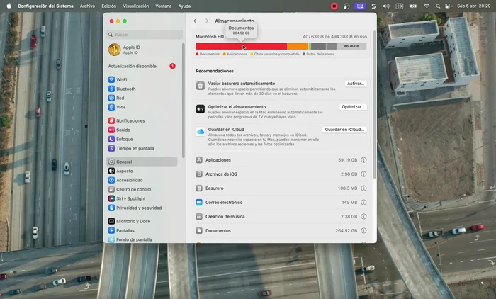 Revisar las categorías de archivos y eliminar archivos innecesarios: