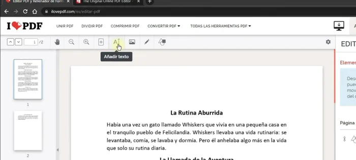 Escribir el nuevo texto, ajustar la posición, formato (negrita, color, tamaño), etc.