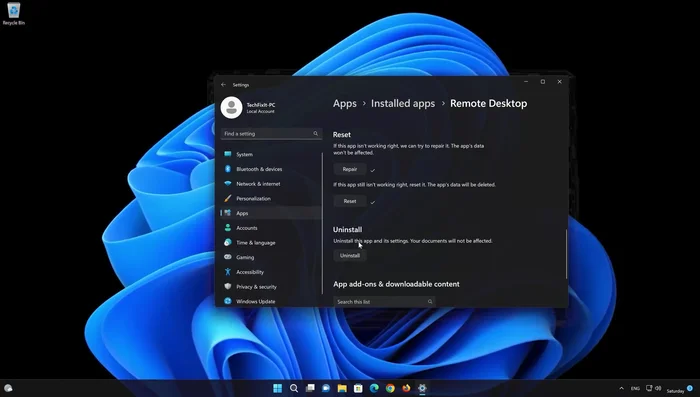 Descarga e instala la aplicación 'Escritorio remoto' desde la Microsoft Store.