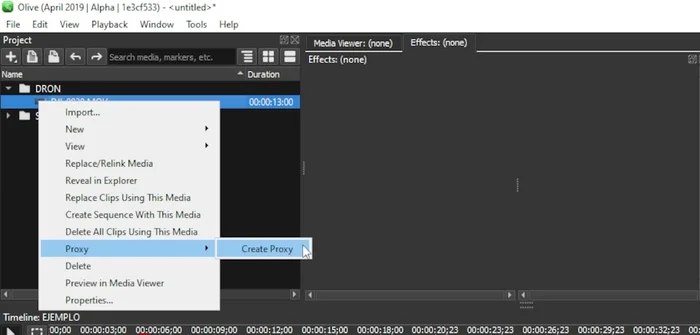 Hacer clic en 'Seleccionar Carpeta' y luego en 'OK' para comenzar la generación del proxy.