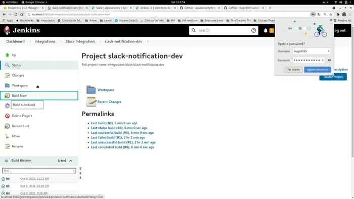 Guardar la configuración y ejecutar el job para probar la integración.