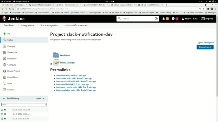 Agregar el token de Slack como credencial en Jenkins (tipo 'Secret text').