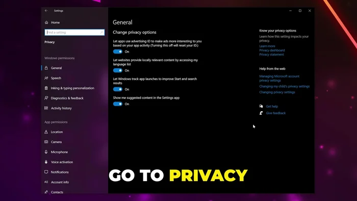 Habilitar el acceso del micrófono para todas las aplicaciones y aplicaciones de escritorio.