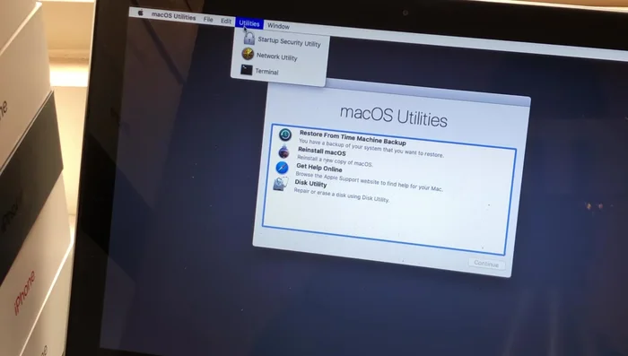Seleccionar "Utilidades" en la ventana que aparece.