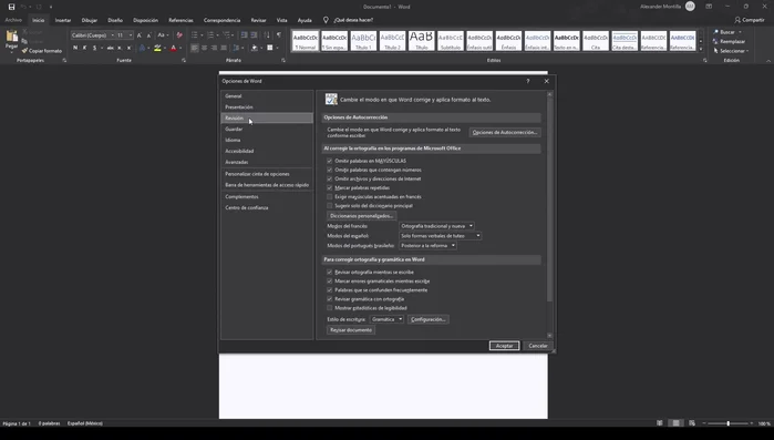 Haz clic en 'Nuevo' para crear un nuevo diccionario personalizado. Dale un nombre (ej: 'Personal') y guarda.