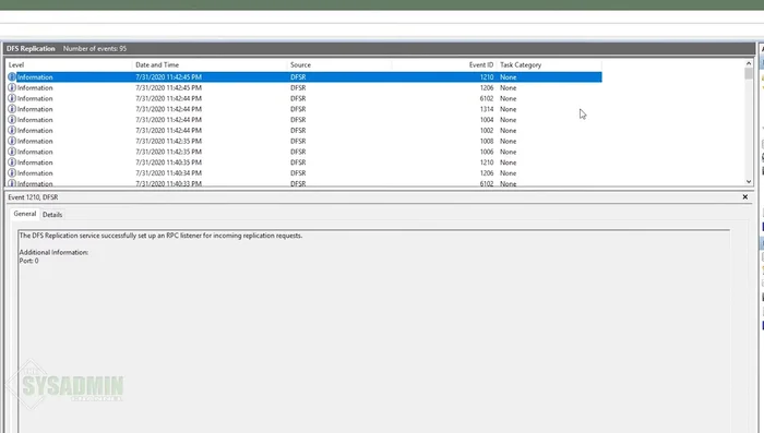 Verificar la replicación: Verificar los registros de eventos para confirmar que la replicación se ha iniciado correctamente (buscar el ID de evento 4602) y probar la replicación creando y modificando archivos en diferentes controladores de dominio.