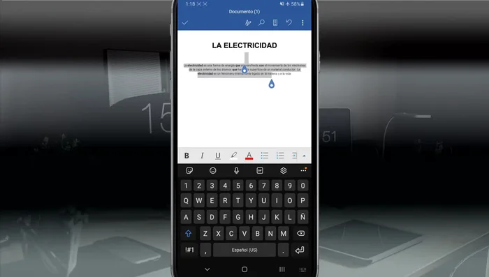 Para justificar el texto, utiliza las opciones de alineación en el menú desplegable.