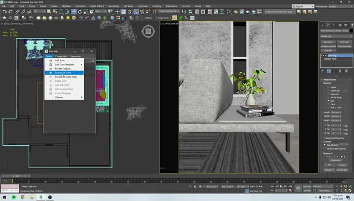 Para renderizar todos los States, en la pestaña State Sets, haz clic en 'Render All States'.