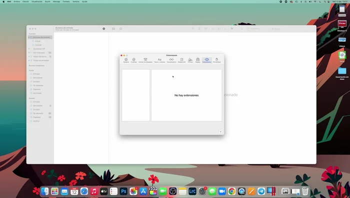 Desactiva o elimina las extensiones de Mail. Reinicia la aplicación para ver si esto soluciona el problema.