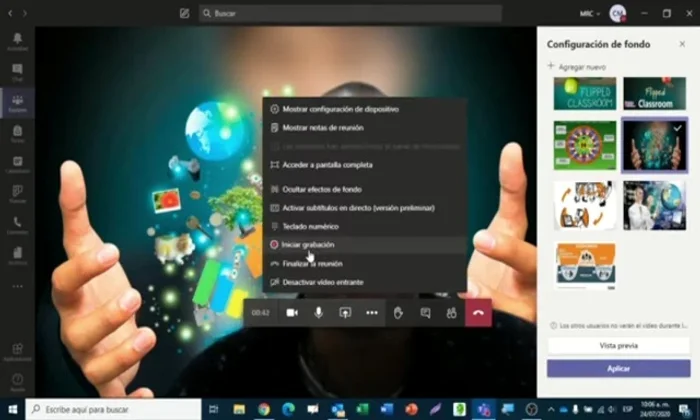 Iniciar la grabación haciendo clic en el botón de grabar.