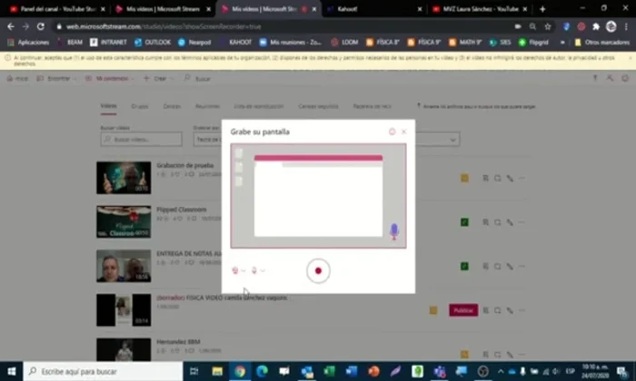 Seleccionar el área de la pantalla que se desea grabar.
