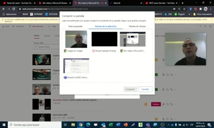 Seleccionar el área de la pantalla que se desea grabar.