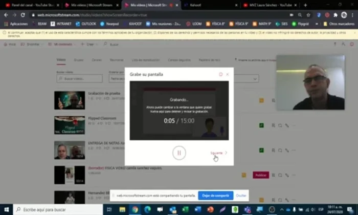 Detener la grabación después de 15 minutos (límite de tiempo).