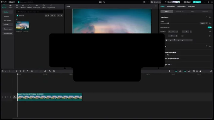 Ubica la herramienta de fotogramas clave (usualmente se representa con un pequeño diamante o un icono similar).