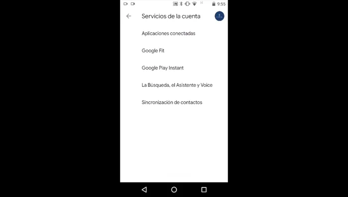 Activar la sincronización automática de contactos de Google.