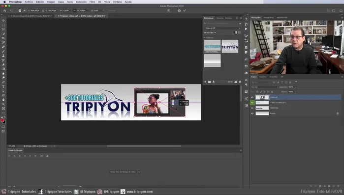 Ajustar el tamaño y la posición de las imágenes y el vídeo en la composición.
