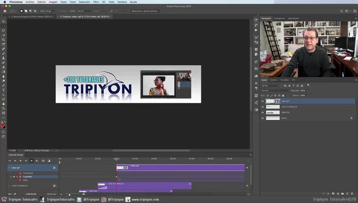 Ajustar la opacidad del vídeo para una aparición gradual creando fotogramas clave en la línea de tiempo.