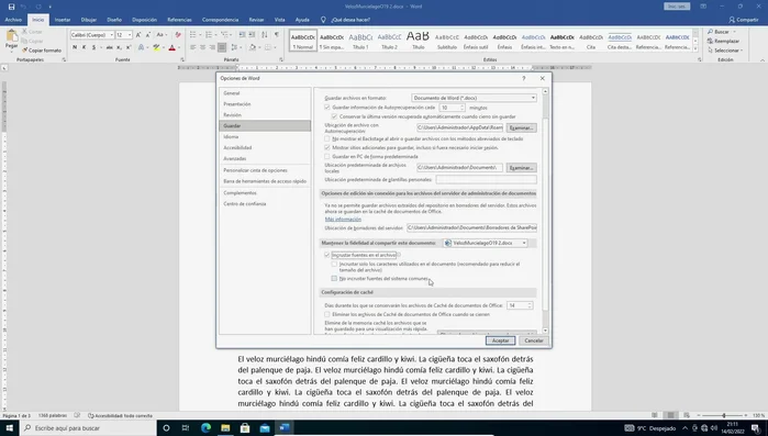 **Incrustar todas las fuentes:** Para asegurar la visualización correcta, pero aumenta el tamaño del archivo.