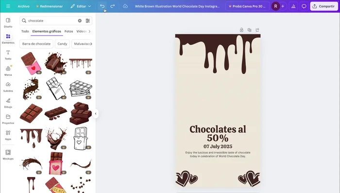 Utiliza la opción 'Deshacer' para revertir cambios.